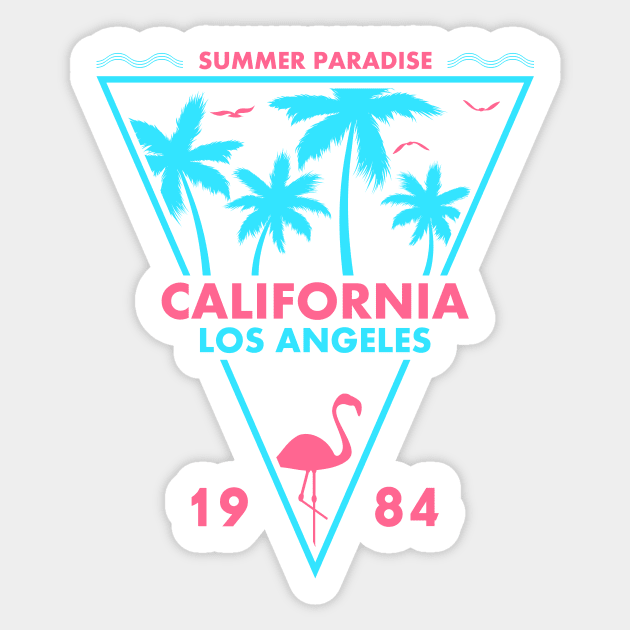 Retro California Summer Paradise Sticker by Starquake